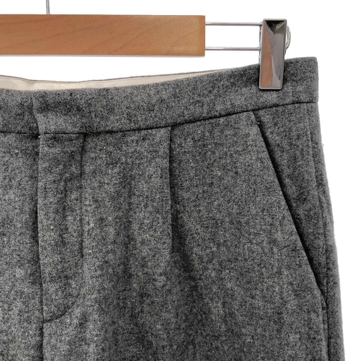 Drawer | Wool lined silk pleated wide pants | Size 36 | Women's