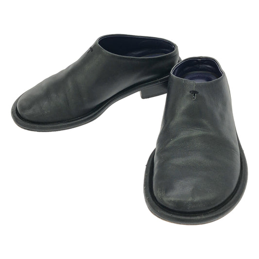 TODAYFUL / 투데이풀 | Slide Leather Shoes 슬라이드 가죽 신발 | 36 | 블랙 | 여성