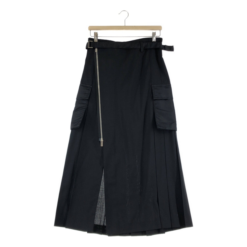 sacai / サカイ | 2024AW | Nylon Twill Skirt ナイロンツイル カーゴポケット プリーツスカート | 3 | レディース