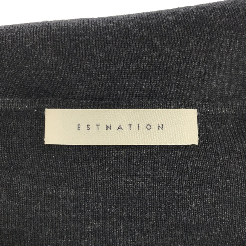 ESTNATION / エストネーション | ウールベルテッドロングジレ | 38 | チャコールグレー | レディース