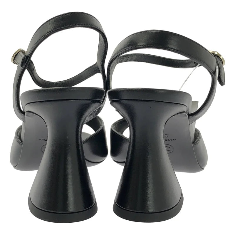 CHANEL / シャネル | レザー ココマーク ヒールサンダル | 38C | レディース