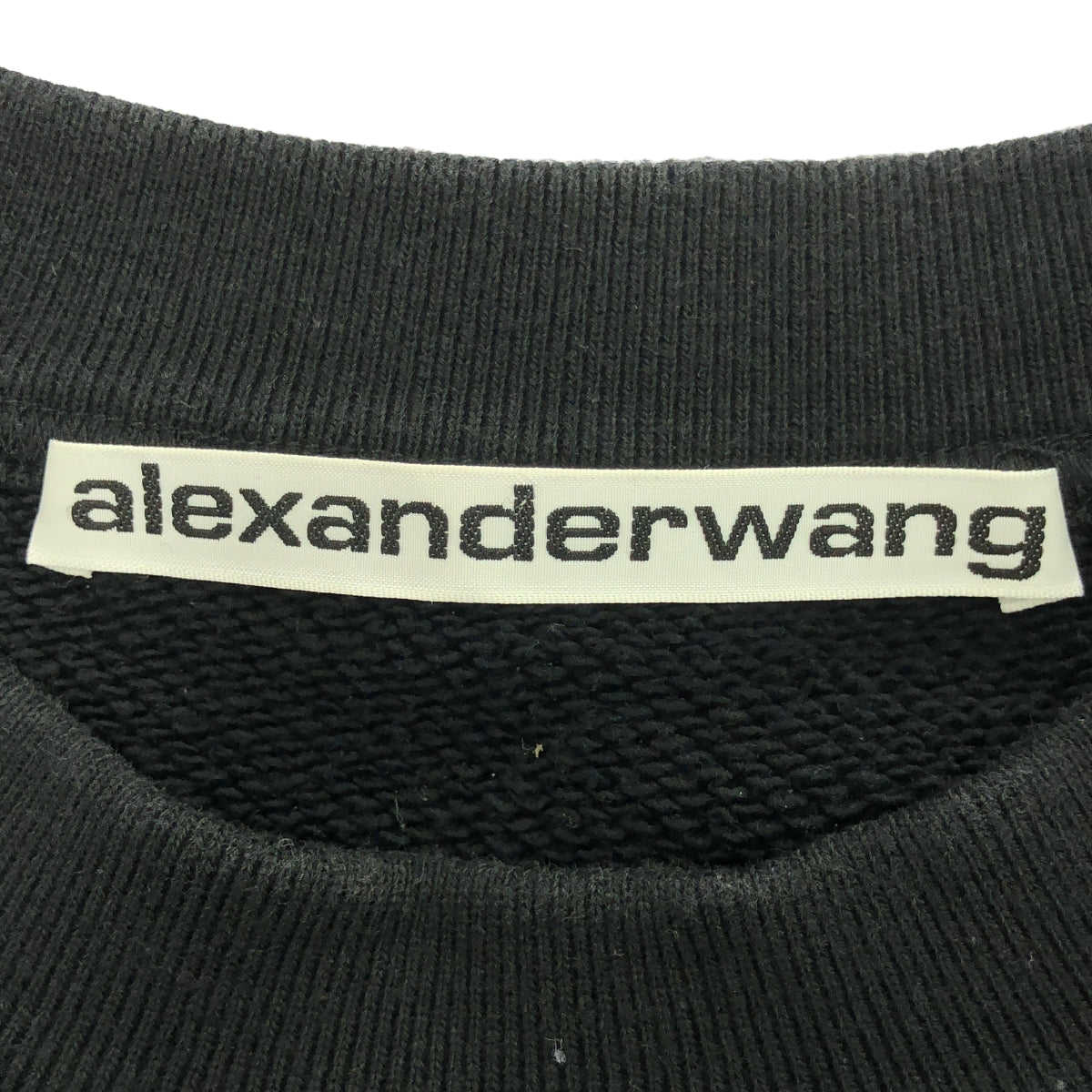 ALEXANDER WANG / Alexander Wang | Heavy Terry Graphic Sweatshirt Graphic Logo Sweatshirt | XS | Black | Women's