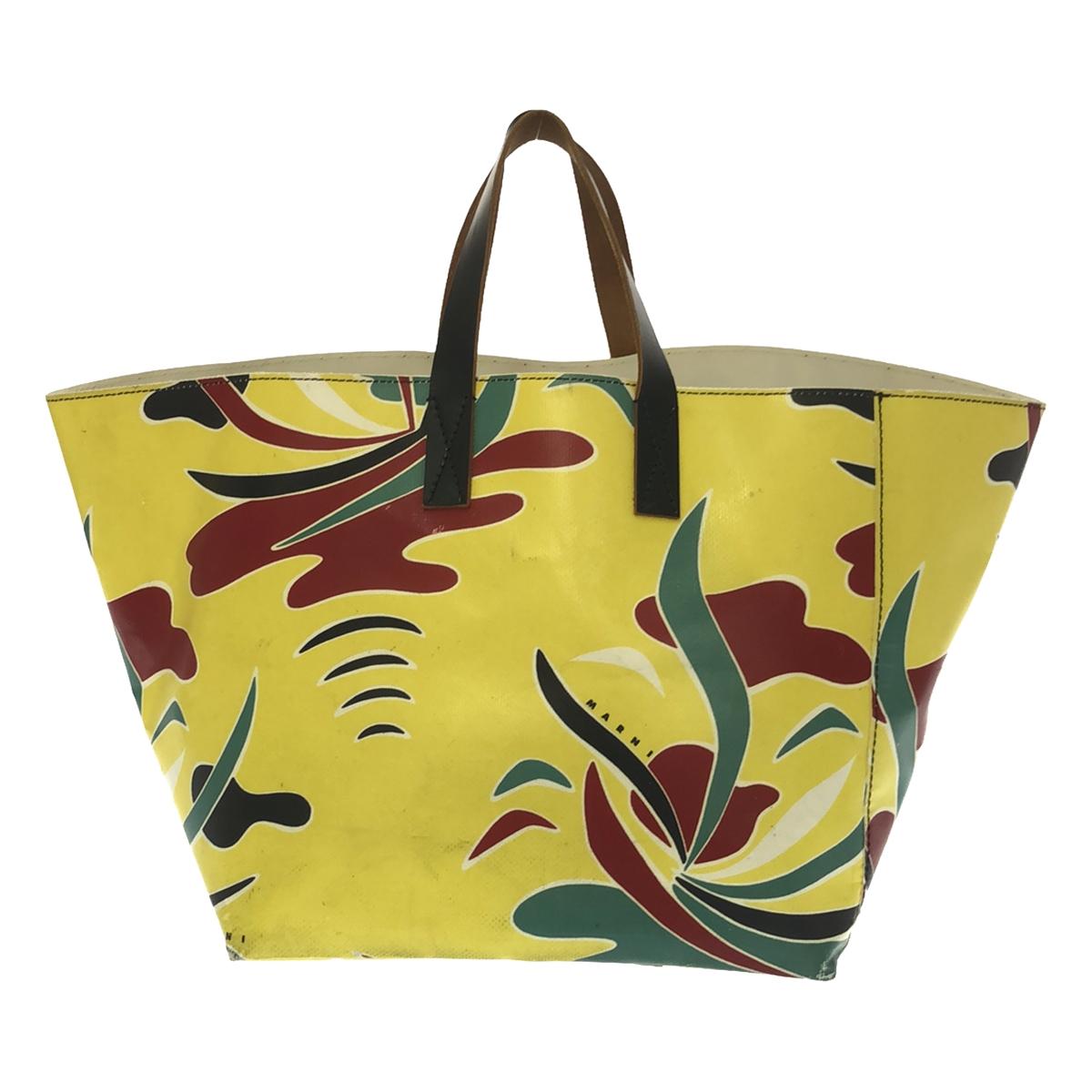 MARNI | Flower Cafe PVC leather handle tote bag |