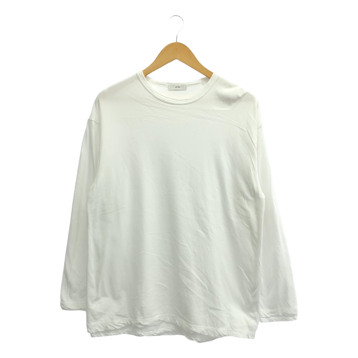 ATON / 에이턴 | Fresca single jersey layerd crewneck pullover 풀오버 | 2 | 화이트 | 여성