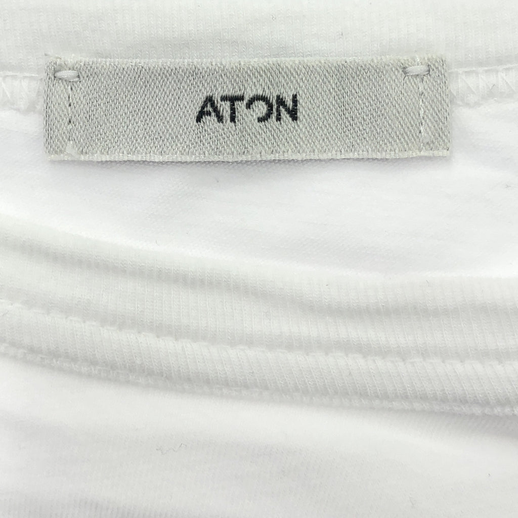 ATON / エイトン | Fresca single jersey layerd crewneck pullover プルオーバー | 2 | ホワイト | レディース