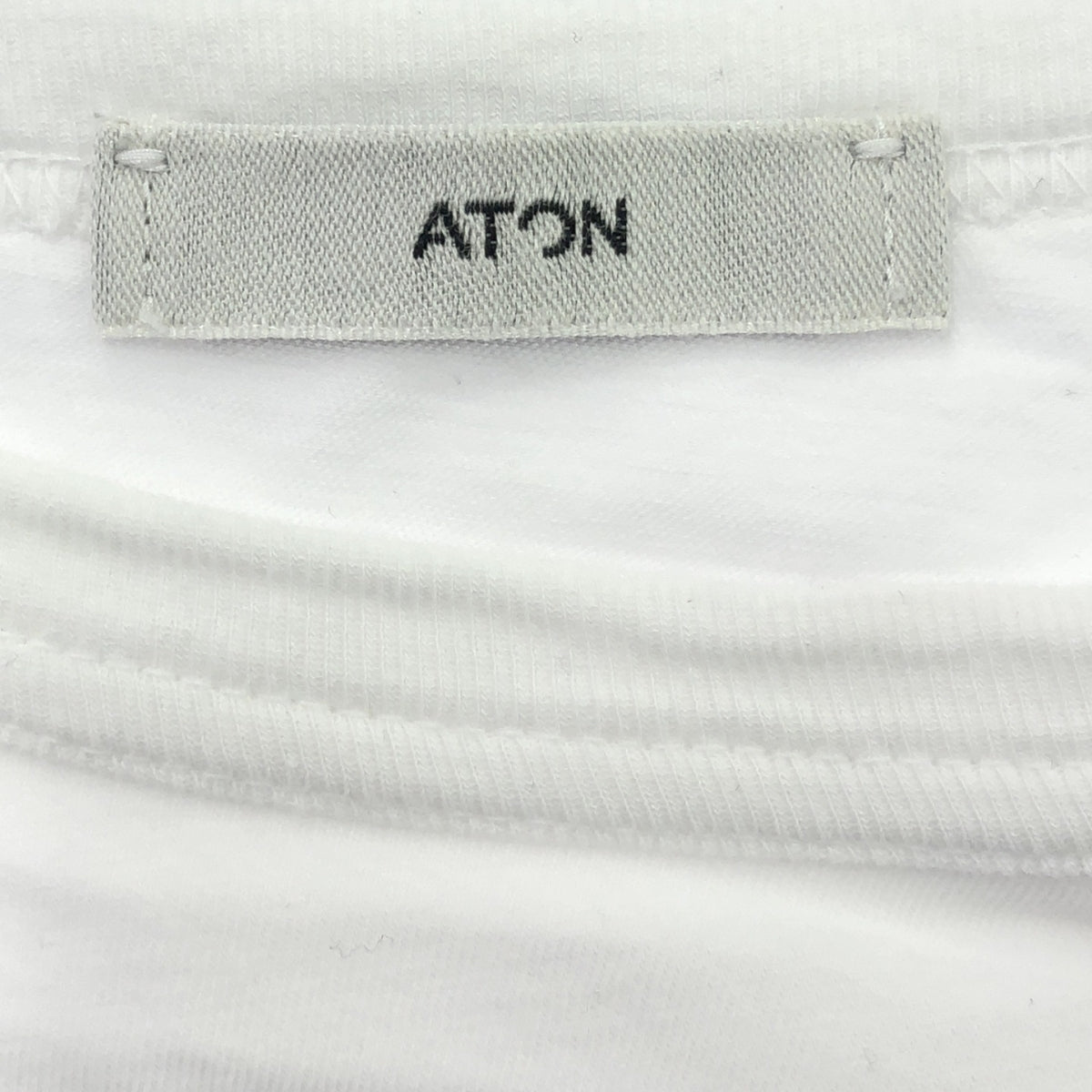 ATON / 에이턴 | Fresca single jersey layerd crewneck pullover 풀오버 | 2 | 화이트 | 여성