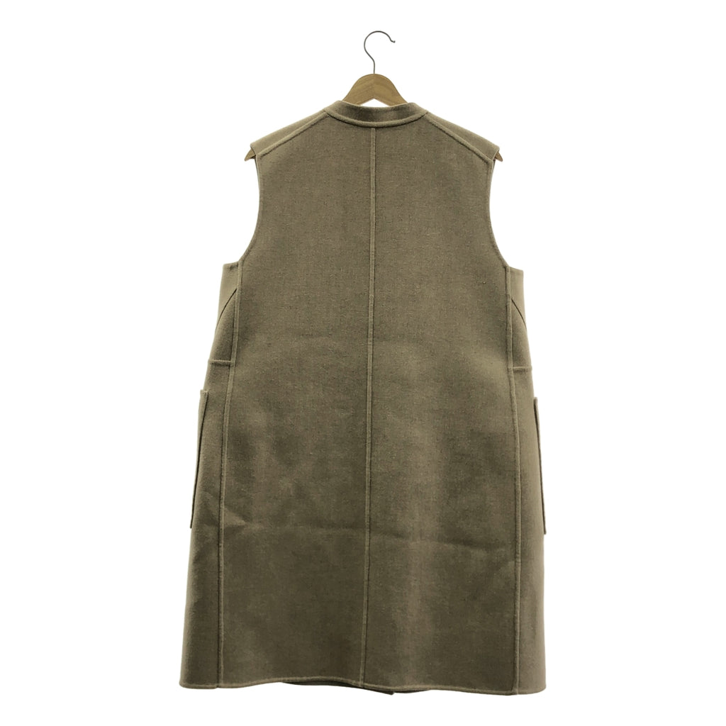 草稿 | 羊毛平紋雙面背心外套 | 38碼 | 米色/灰色 | 女款