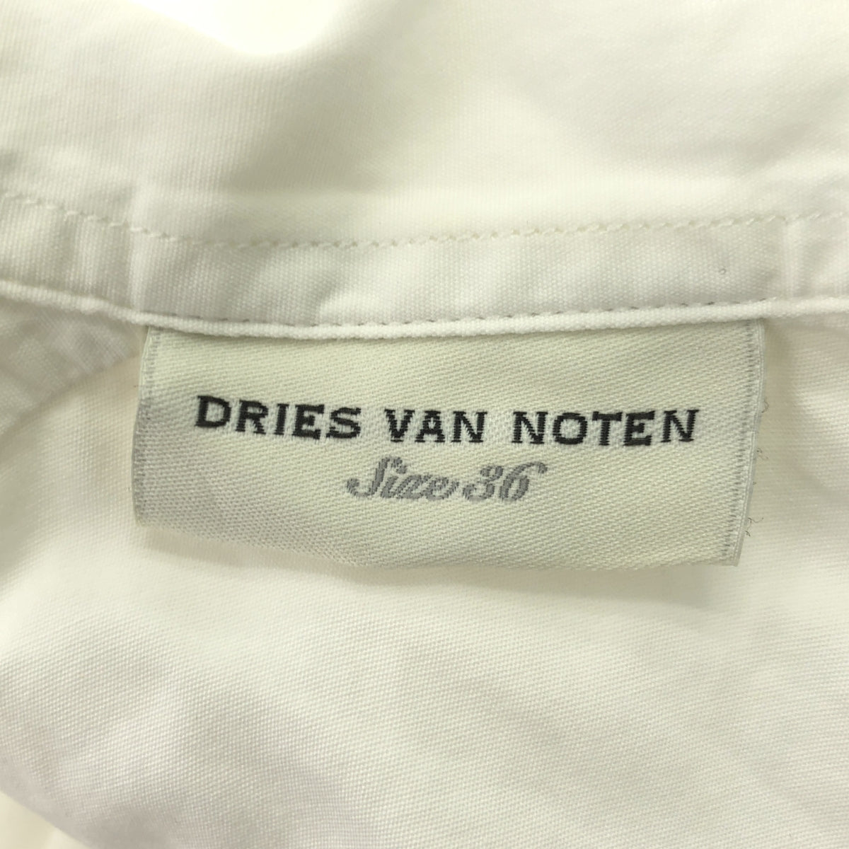 德賴斯·範諾頓 |棉質高領襯衫 |尺寸 36 |白色 |女性的