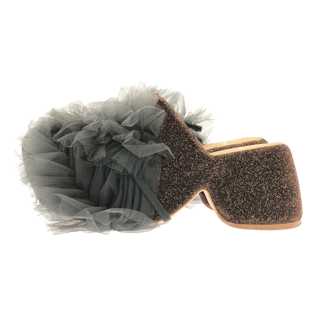 Chika Kisada / チカキサダ | 2025SS | SABO SANDAL / 着脱可チュール フリル 装飾 プラットフォーム サボ サンダル | 38 |