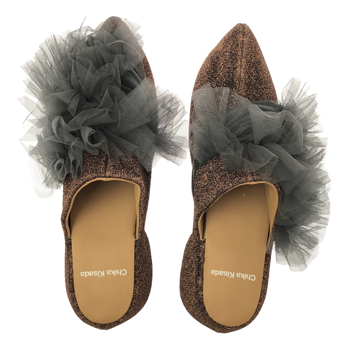 Chika Kisada / チカキサダ | 2025SS | SABO SANDAL / 着脱可チュール フリル 装飾 プラットフォーム サボ サンダル | 38 |