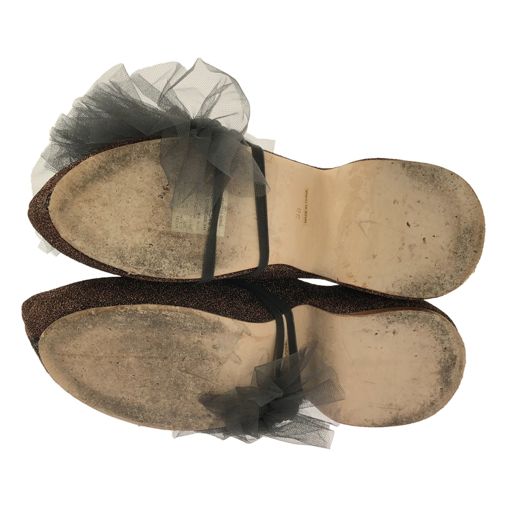 Chika Kisada / チカキサダ | 2025SS | SABO SANDAL / 着脱可チュール フリル 装飾 プラットフォーム サボ サンダル | 38 |