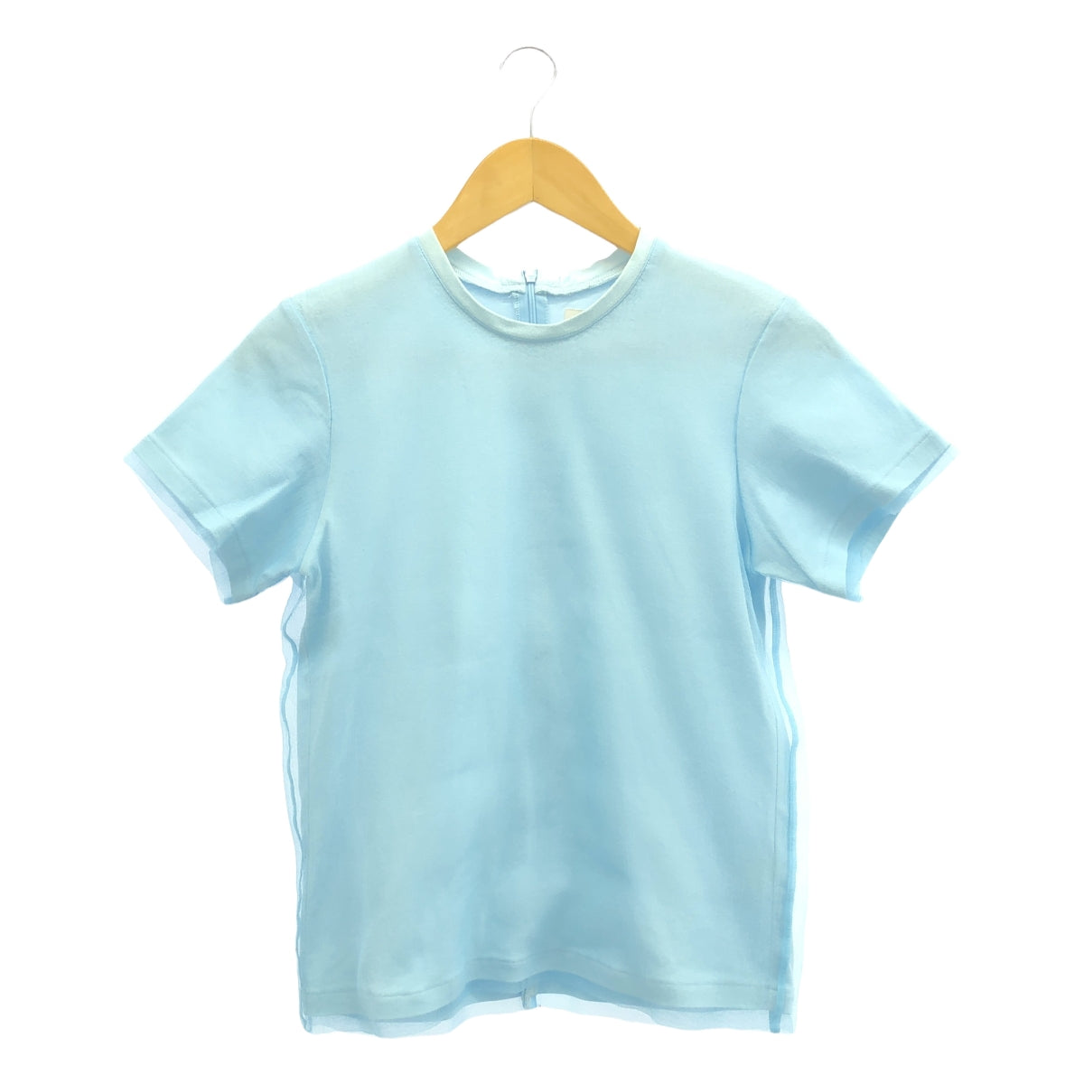 [狀況良好] AKIRANAKA / Akira Naka |薄紗分層T卹| 36 |淺藍色 |女性的