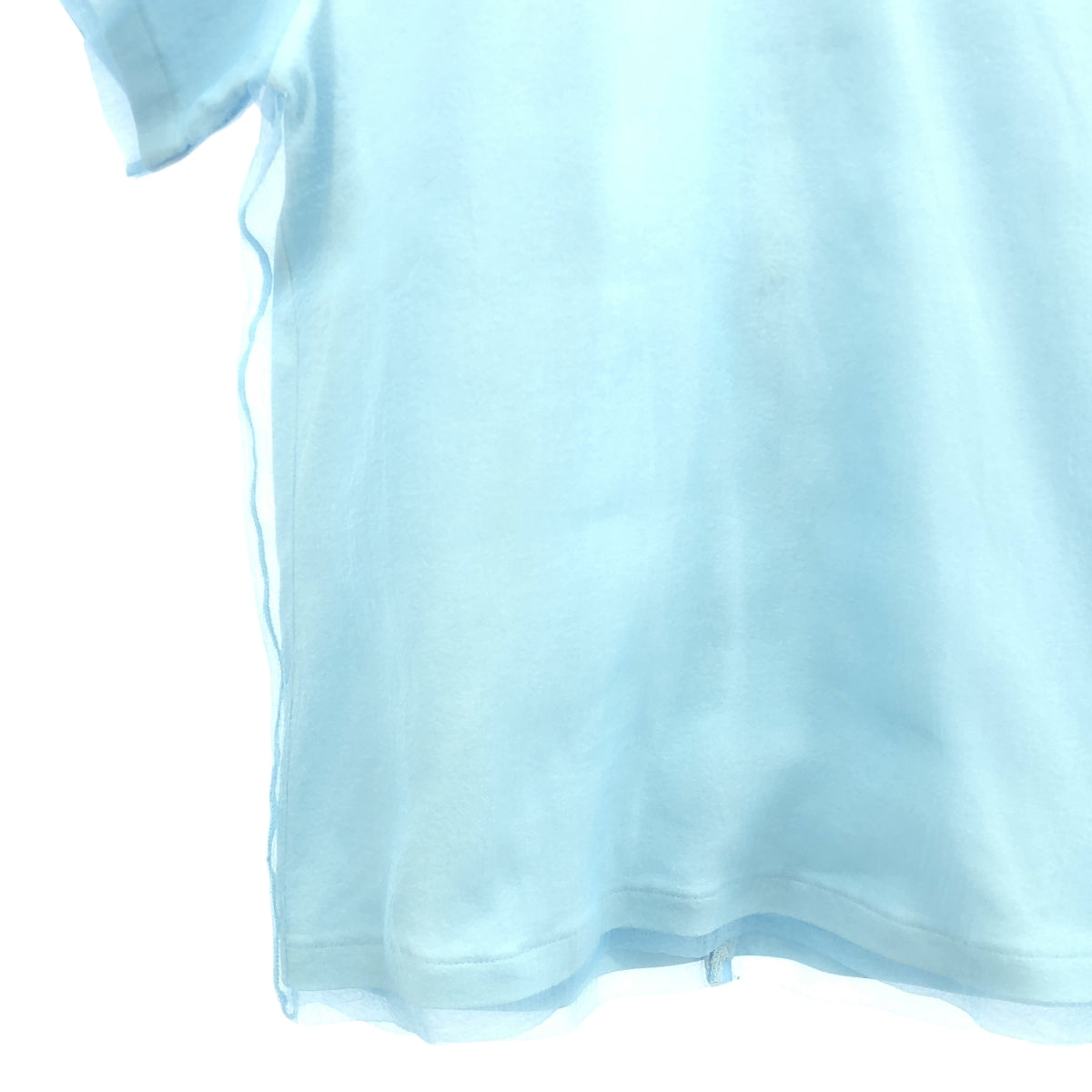 [狀況良好] AKIRANAKA / Akira Naka |薄紗分層T卹| 36 |淺藍色 |女性的