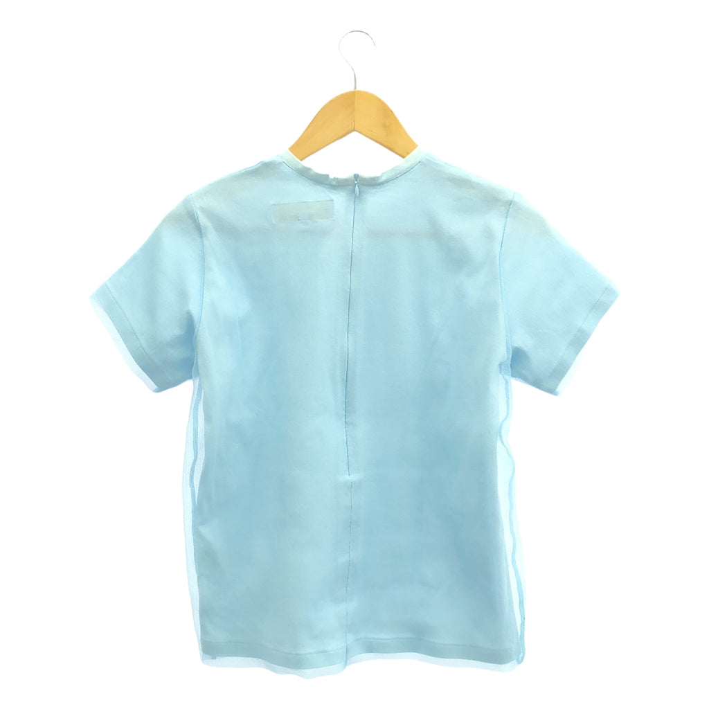 【美品】  AKIRANAKA / アキラナカ | チュールレイヤードTシャツ | 36 | ライトブルー | レディース