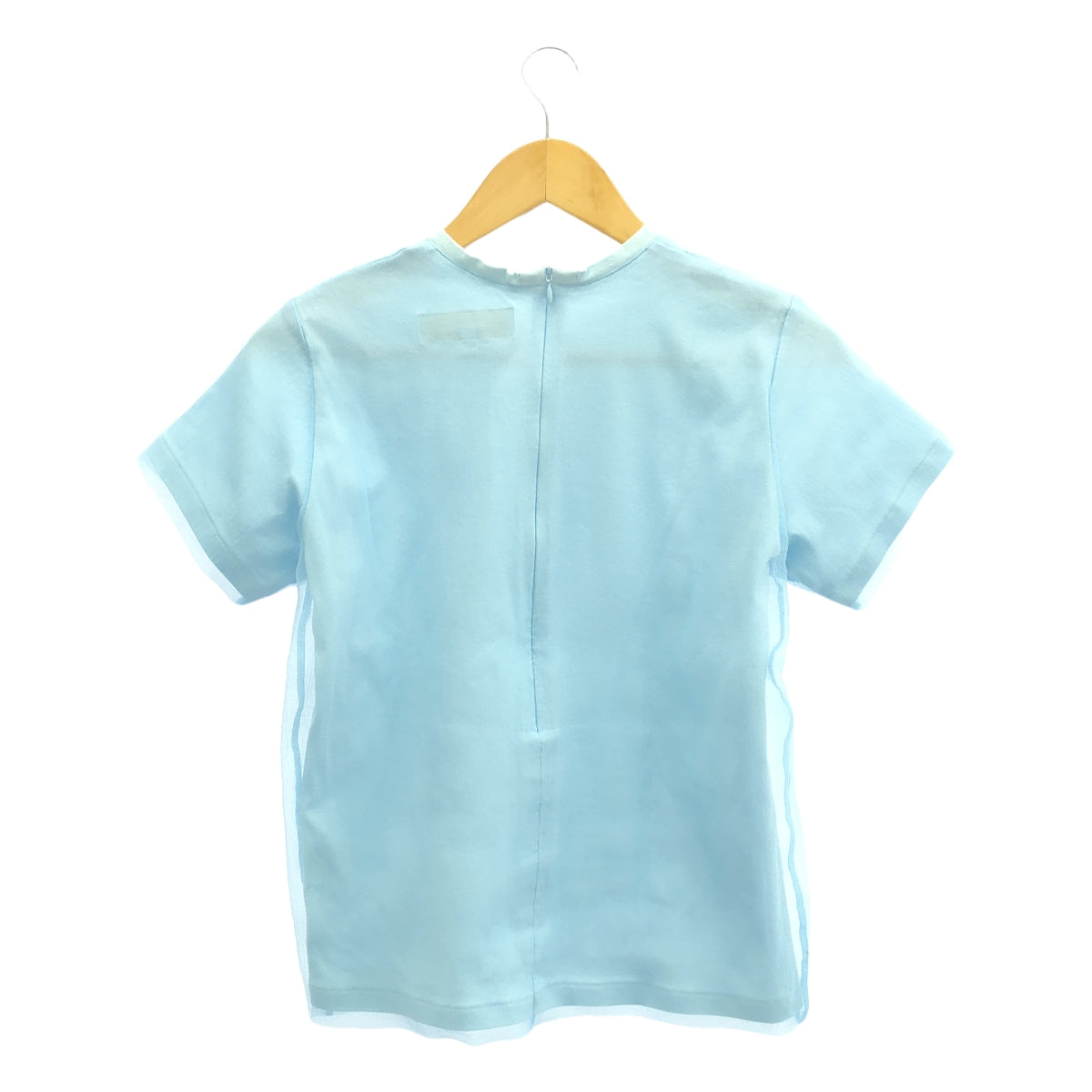 【美品】  AKIRANAKA / アキラナカ | チュールレイヤードTシャツ | 36 | ライトブルー | レディース