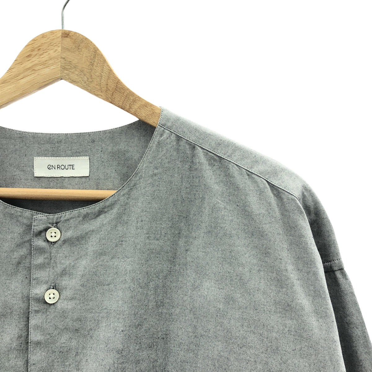EN ROUTE / 언루트 | 코튼 옥스 노 컬러 셔츠 | 2 | 회색 | 남성