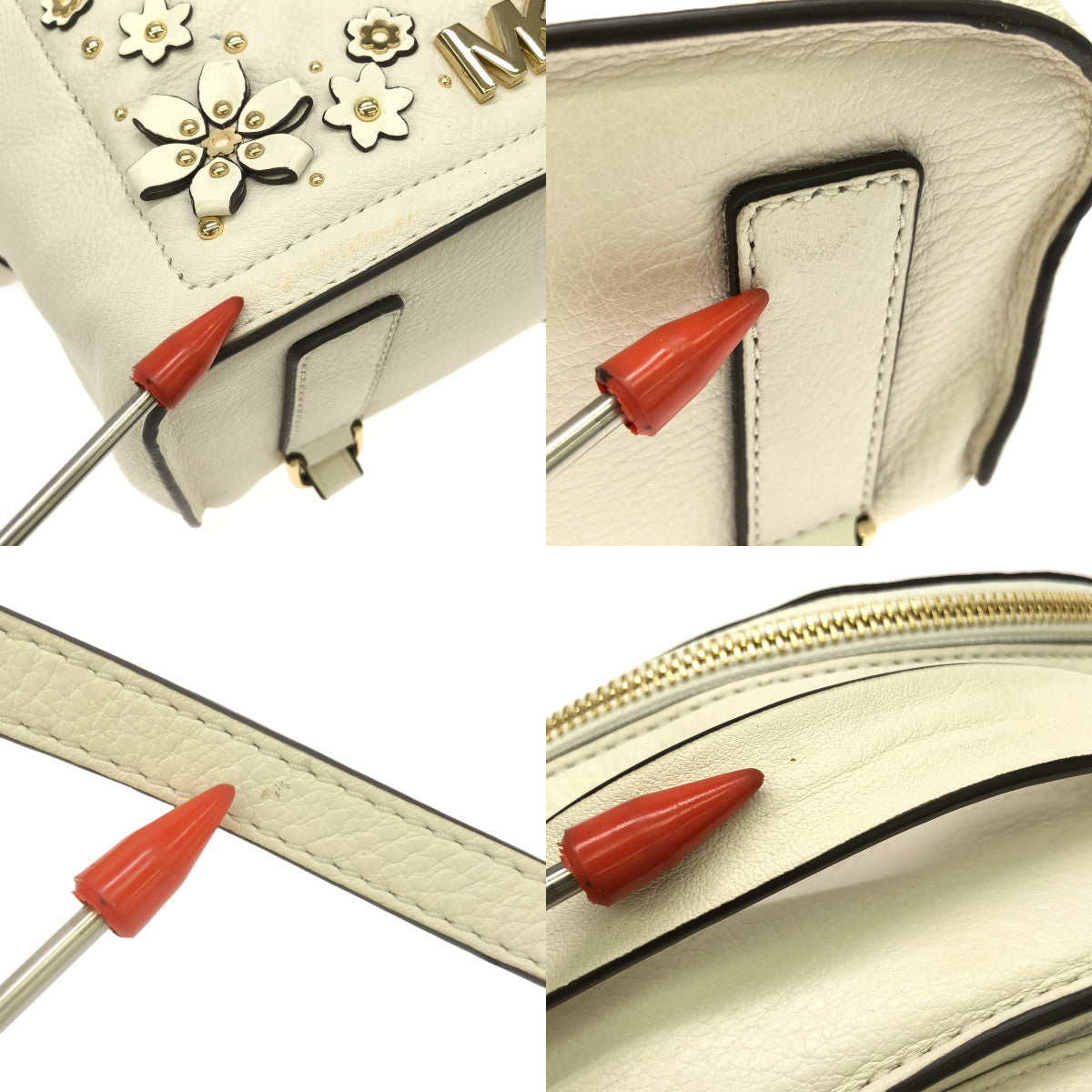 麥可科爾斯 |花卉設計迷你背包 |白色 |女性的