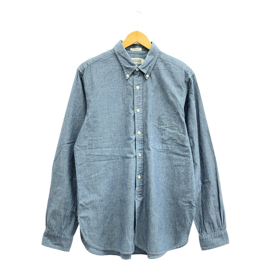 Engineered Garments | Cotton Chambray Button-Down Shirt | L | Navy | Men's