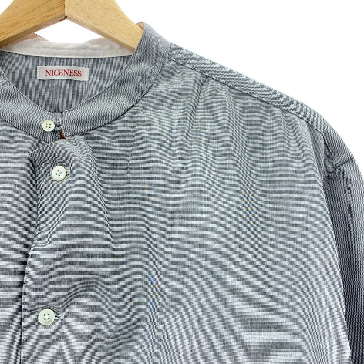 NICENESS / ナイスネス | 2025AW | C.CHAD End-on-End Chambray Shirt Jacket コットン バンドカラーシャツ | M |