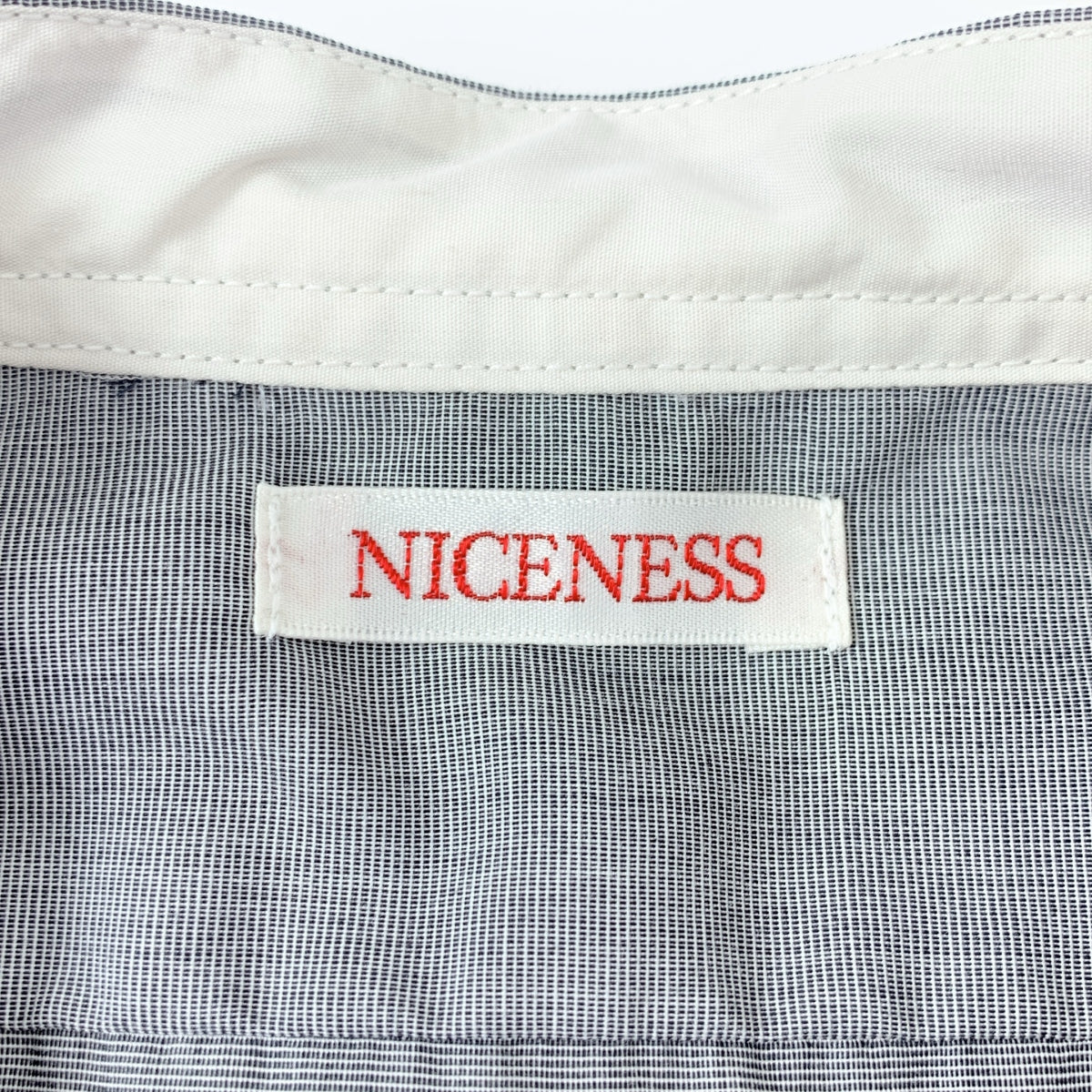 NICENESS / ナイスネス | 2025AW | C.CHAD End-on-End Chambray Shirt Jacket コットン バンドカラーシャツ | M |