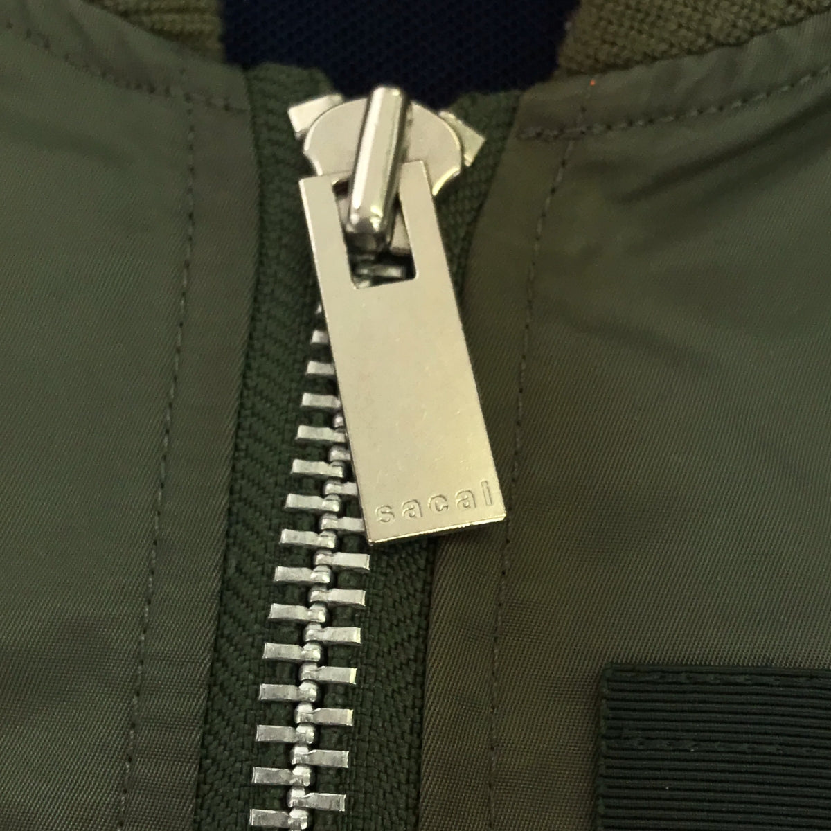 sacai / 사카이 | 다른 소재 MA-1 니트 도킹 봄버 재킷 / 블루존 | 2 | 여성