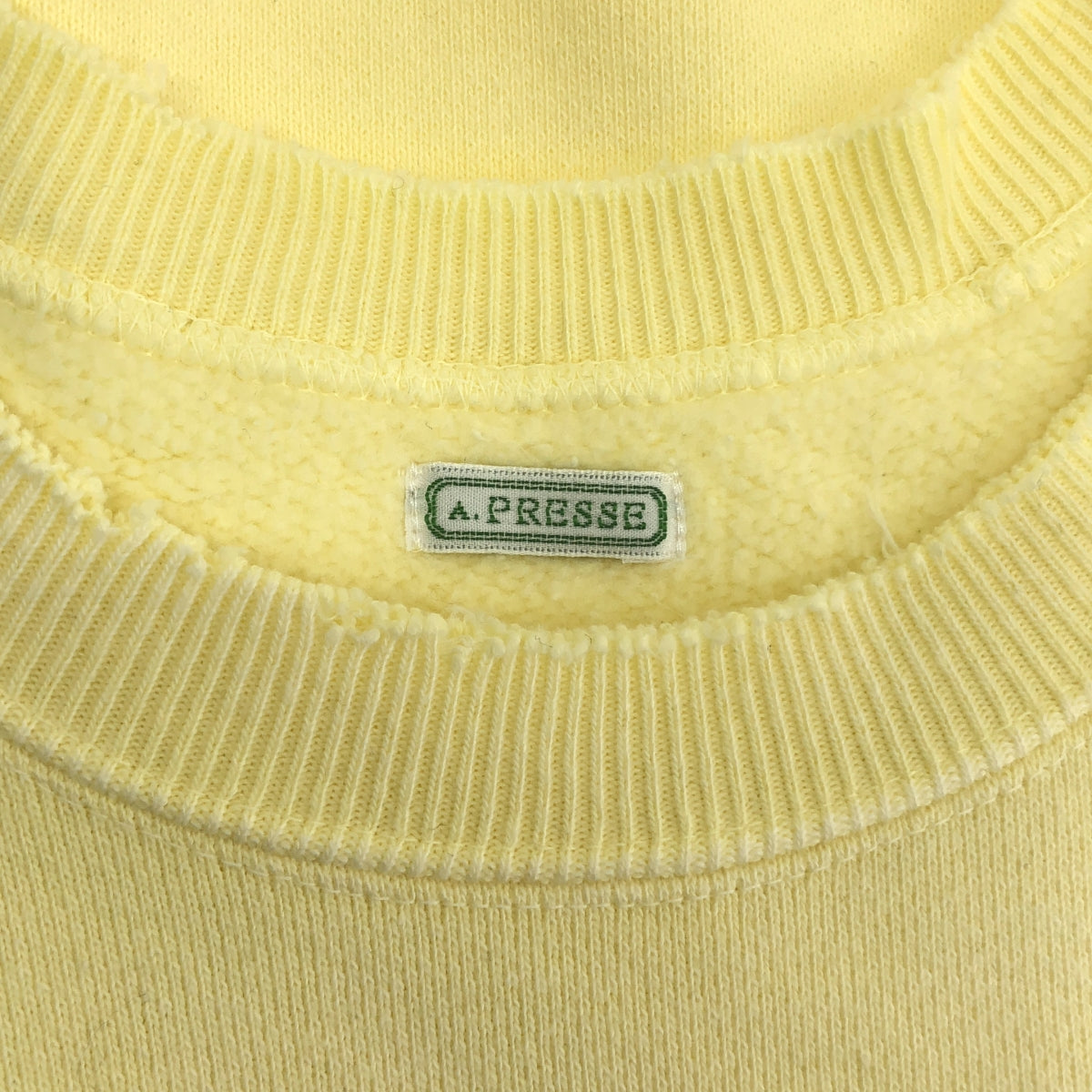 A.PRESSE / アプレッセ | 2023AW | Vintage Sweatshirt ヴィンテージ加工 スウェット | 2 | イエロー | メンズ