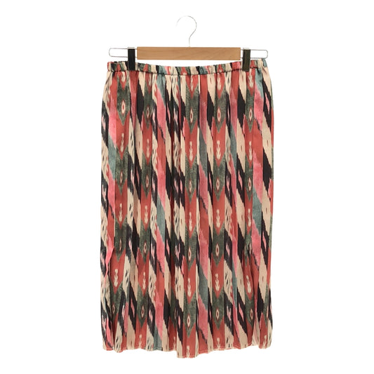 ISABEL MARANT ETOILE | Native American print pleated skirt | 36 | Red | Women's