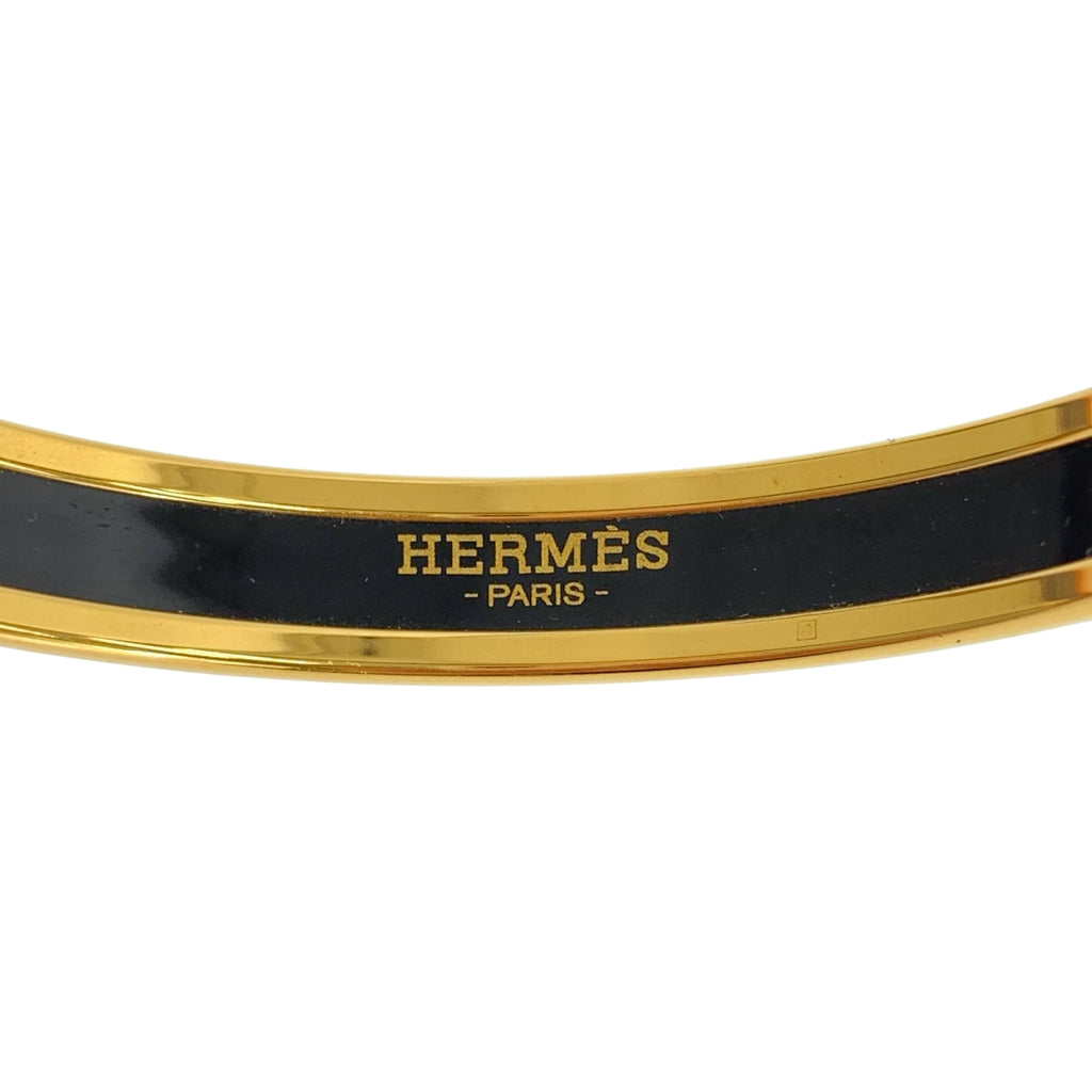 【미품】 HERMES / 헤르메스 | SELLIER / 에마이유 칠보구이 총무늬 뱅글 액세서리 | 오렌지 | 여성