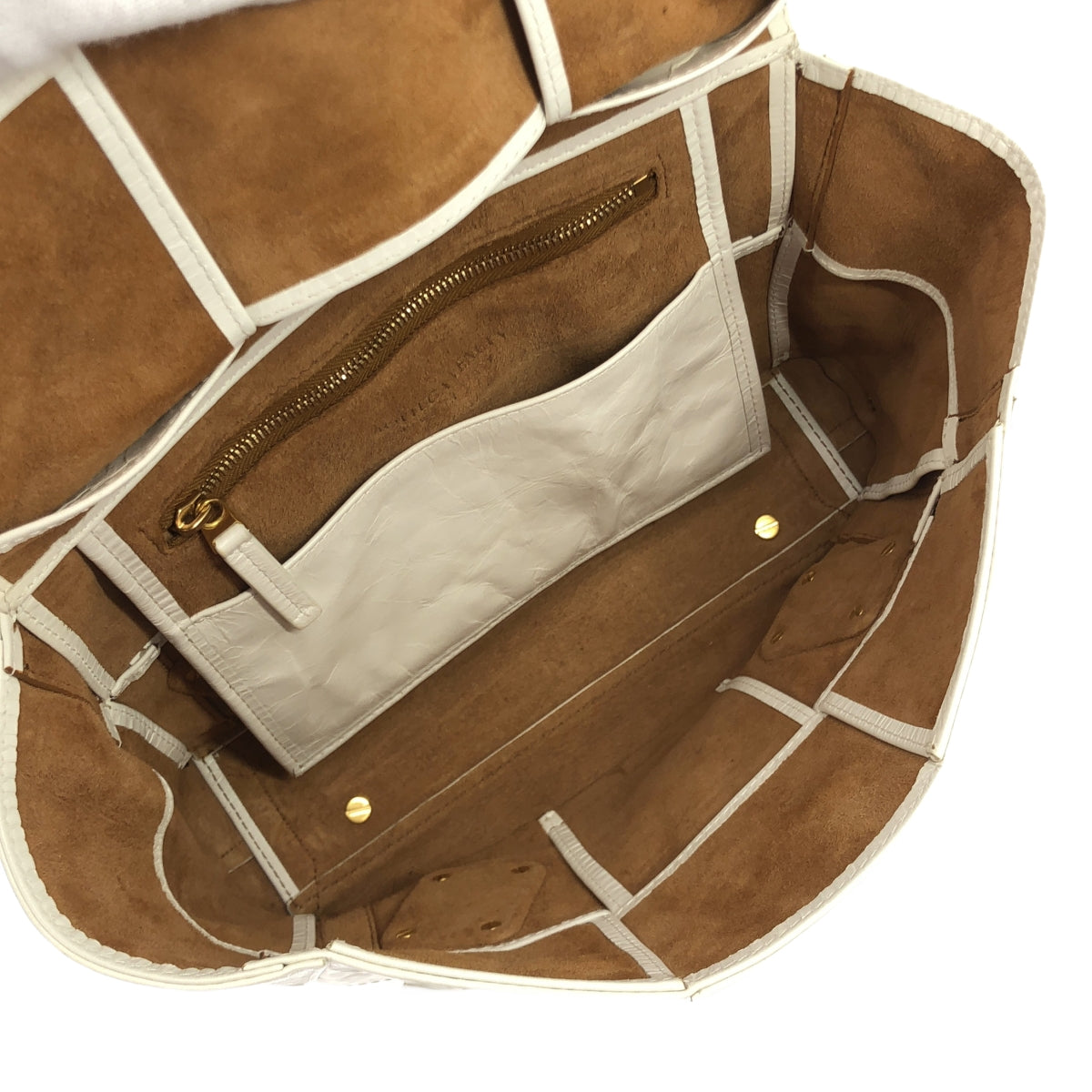 [狀況良好] BOTTEGA VENETA | Maxi Intre Arco 皮革手提包| SHOPBOP白色 |女性的