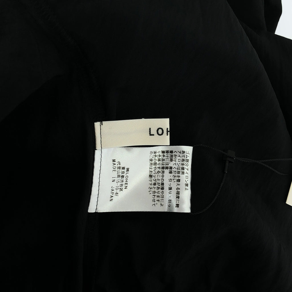 【新品】  LOHEN / ローヘン | 2025SS | GATHER&TACK STRING ALL IN ONE ギャザー&タック ストリング オールインワン | 38 | ブラック | レディース