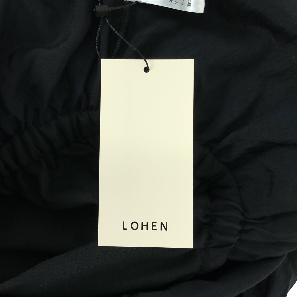 【新品】  LOHEN / ローヘン | 2025SS | GATHER&TACK STRING ALL IN ONE ギャザー&タック ストリング オールインワン | 38 | ブラック | レディース