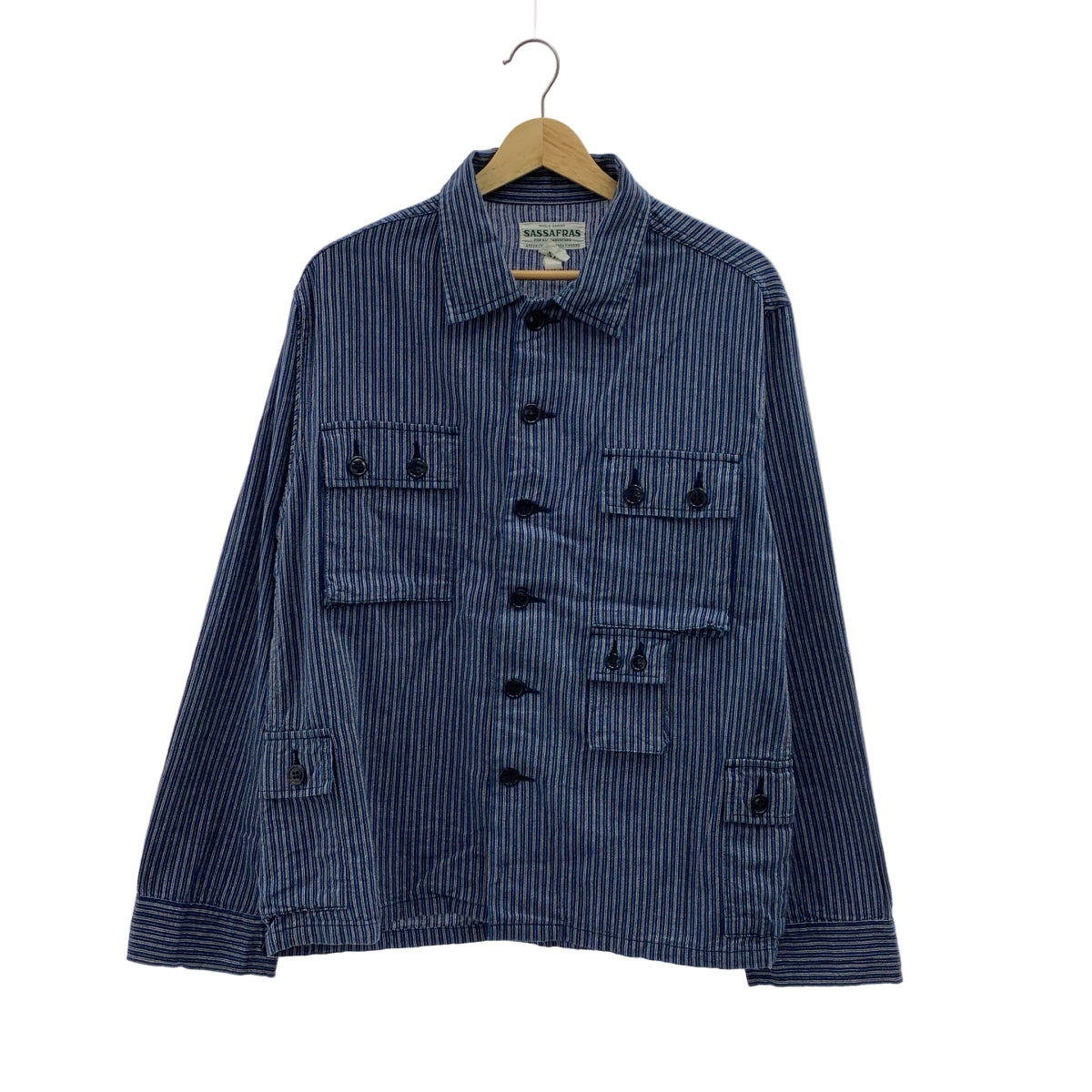 SASSAFRAS / ササフラス | コットン ストライプ 5ポケット シャツ | S | メンズ