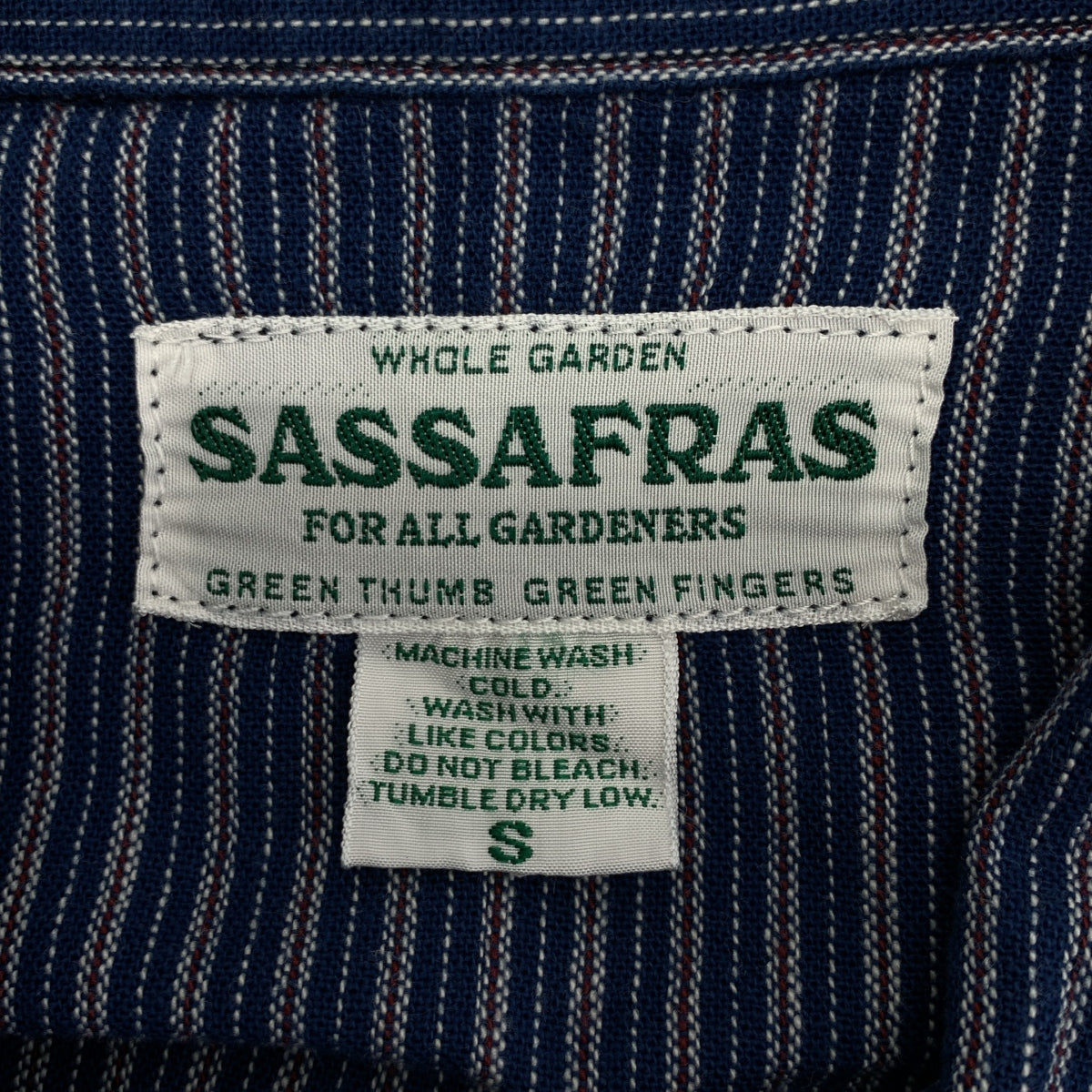 SASSAFRAS / ササフラス | コットン ストライプ 5ポケット シャツ | S | メンズ