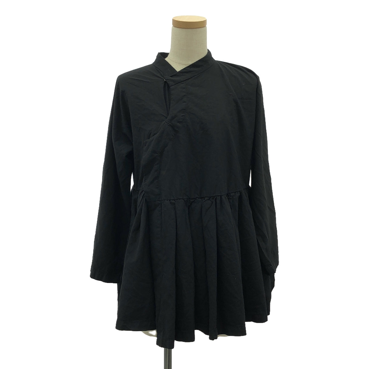 COMME des GARCONS COMME des GARCONS / Comme des | 2022AW | Asymmetrical Gathered Wrap Blouse | XS | Women's