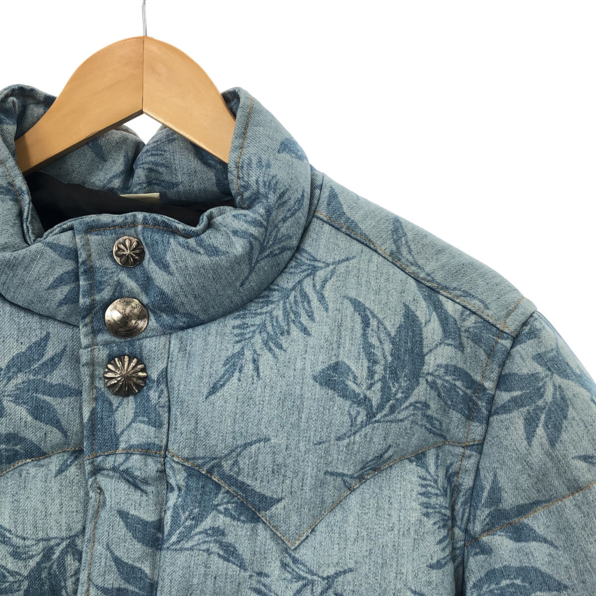 Ron Herman | Concho Button Denim Down Jacket / Fully Lined | M | Indigo | Men's