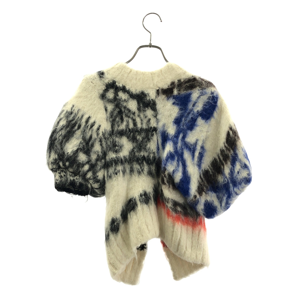 sacai / サカイ | 2024AW | アルパカ混 ジャガード ショートスリーブ ジップアップ ニットカーディガン | 1 | レディース