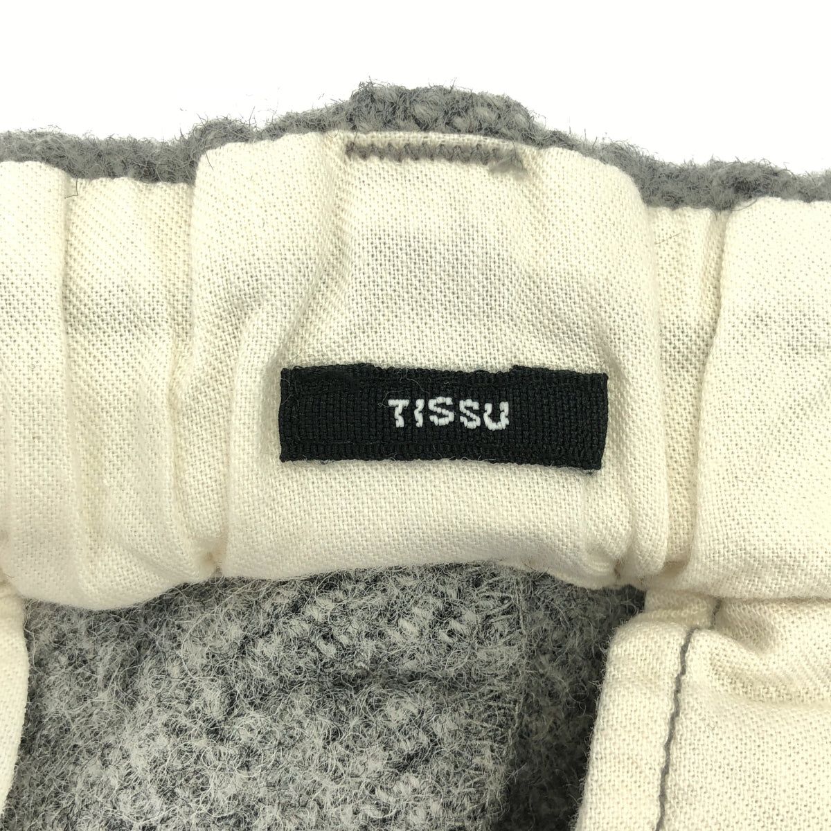 UNIVERSAL TISSU | 2023AW | 原廠羊毛人字紋慢跑褲 | 1 | 灰色 | 女款