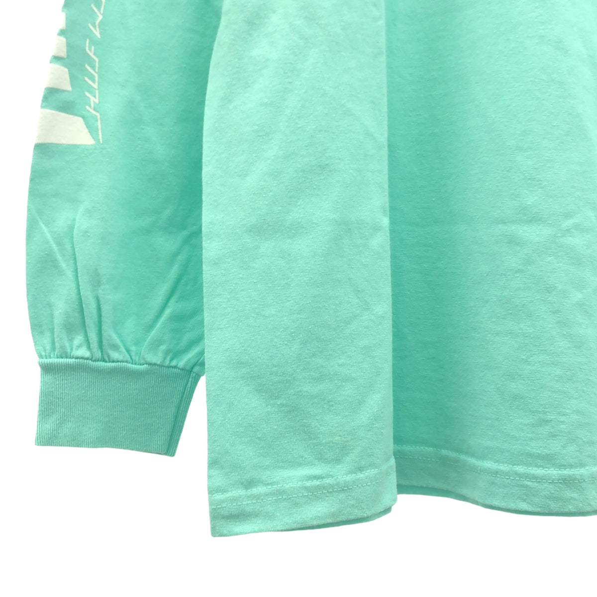 HUF / ハフ | ロゴスリーブ クルーネック カットソー | M | ターコイズブルー系 | メンズ