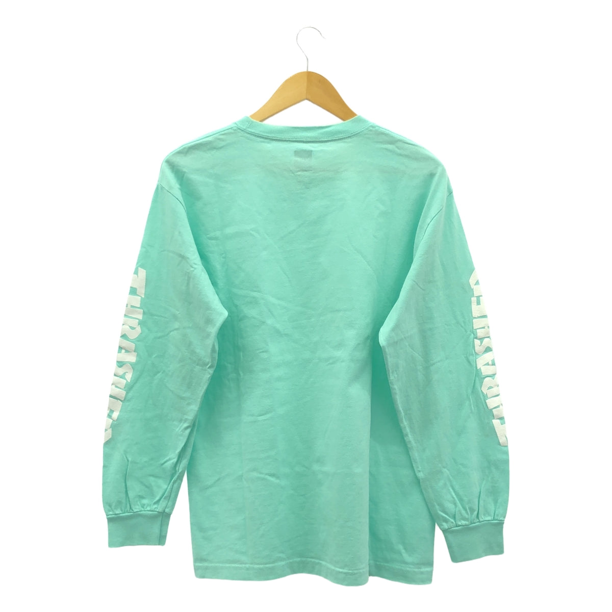 HUF / ハフ | ロゴスリーブ クルーネック カットソー | M | ターコイズブルー系 | メンズ