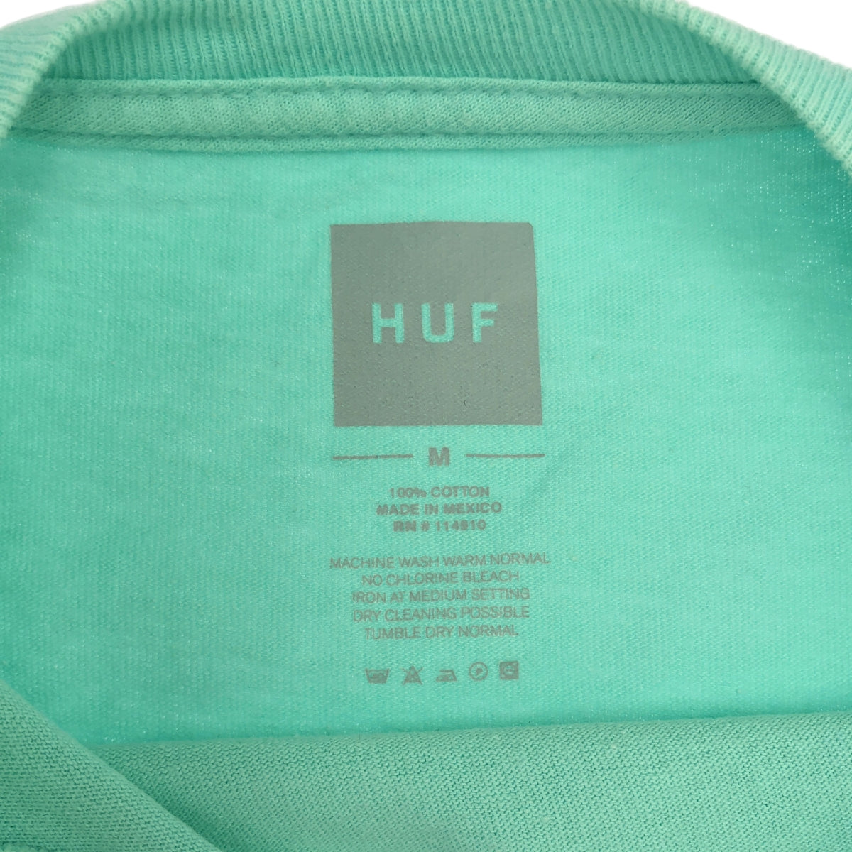 HUF / ハフ | ロゴスリーブ クルーネック カットソー | M | ターコイズブルー系 | メンズ