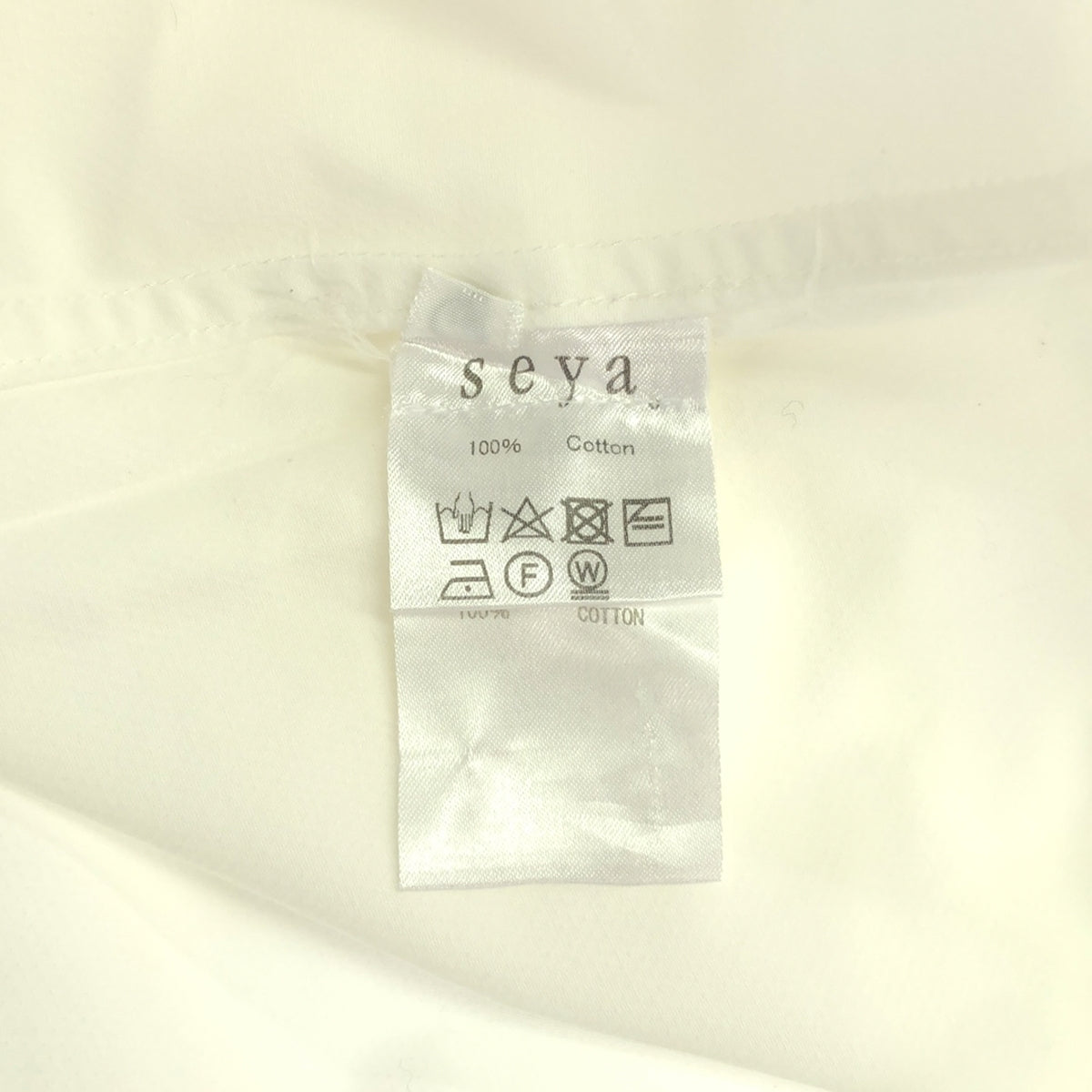 seya. / Seya | Tuck band collar shirt | S | White | Women's