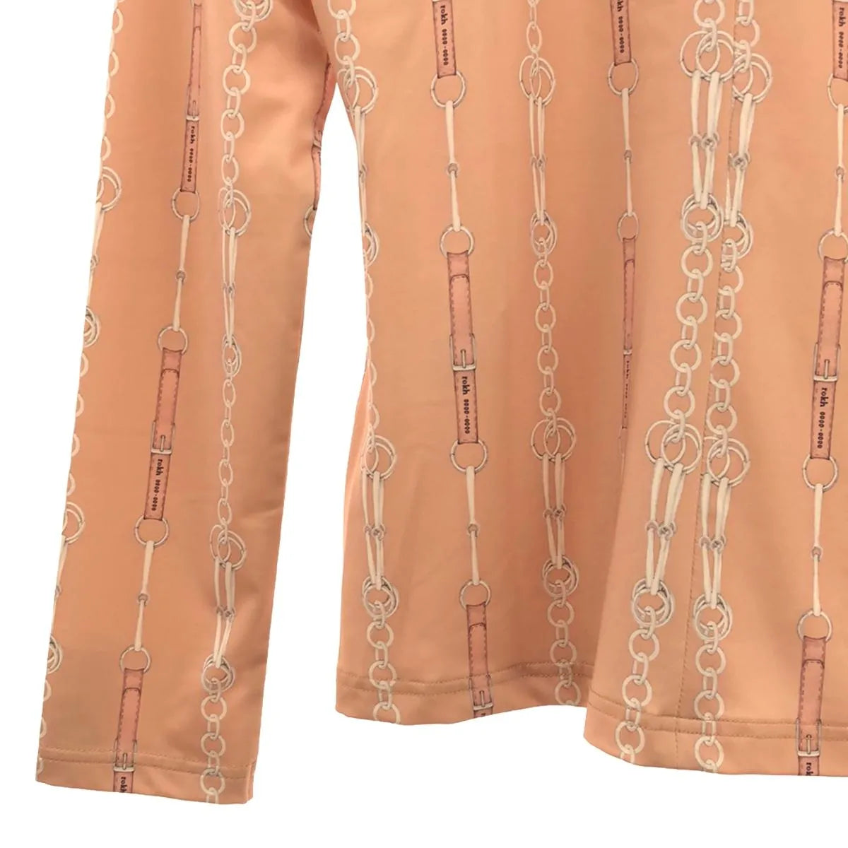 [狀況良好] Rokh |比特鏈全身印花高領剪裁和縫紉 | M |米色 |女性的