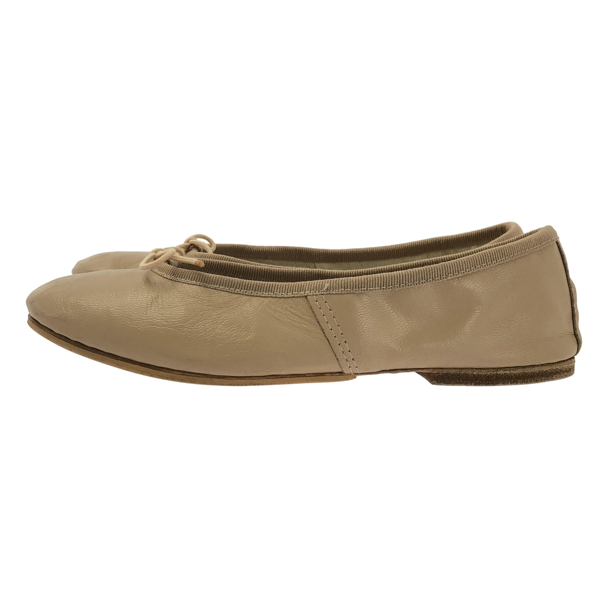 E.PORSELLI / ポルセリE | レザー リボン フラット バレエシューズ