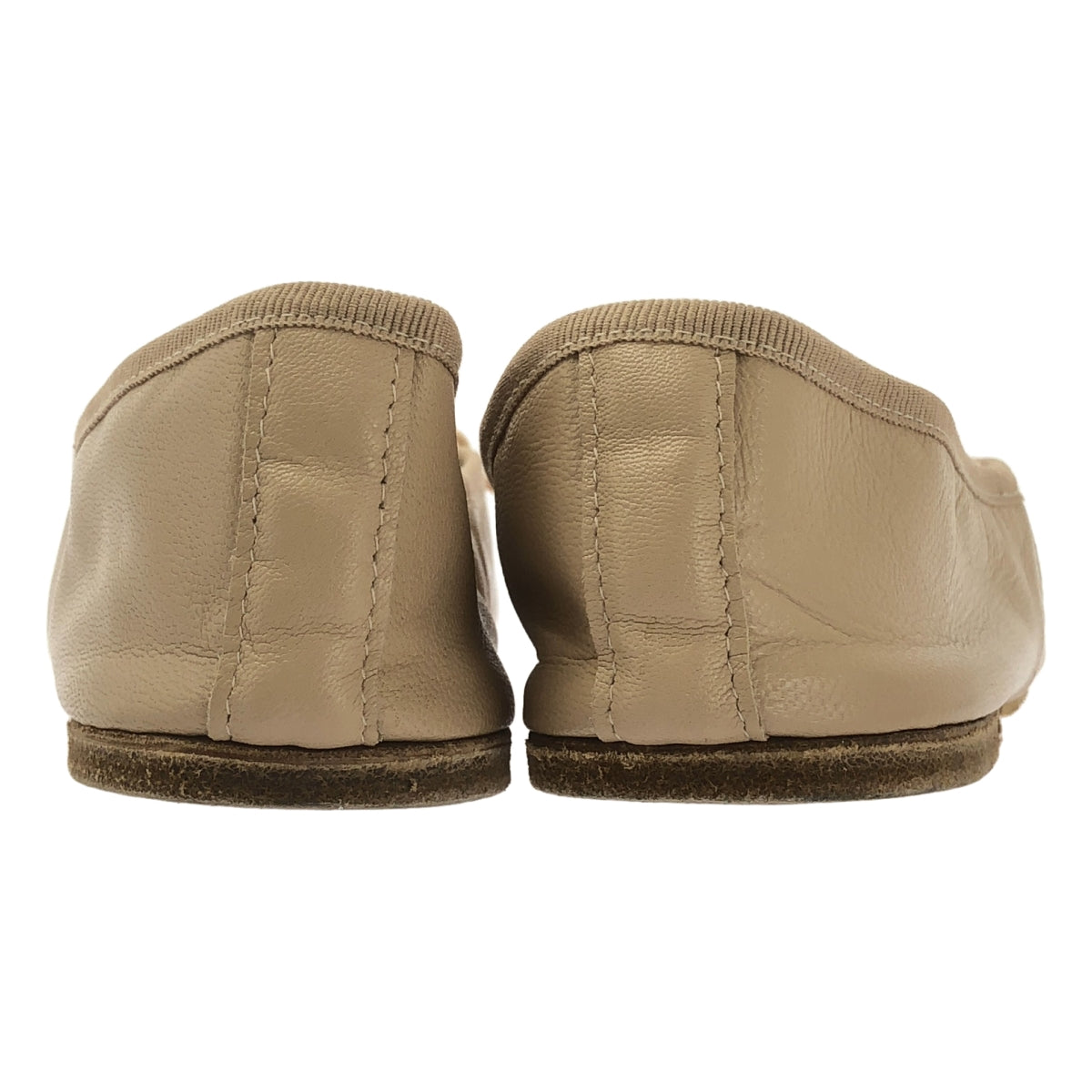 E.PORSELLI / ポルセリE | レザー リボン フラット バレエシューズ