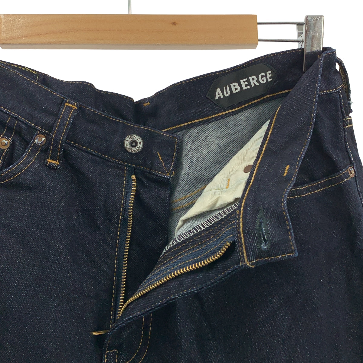 AUBERGE / オーベルジュ | PHIL MENPU コットン シルク 5ポケット セルビッチ デニムパンツ | 42 | インディゴ | メンズ
