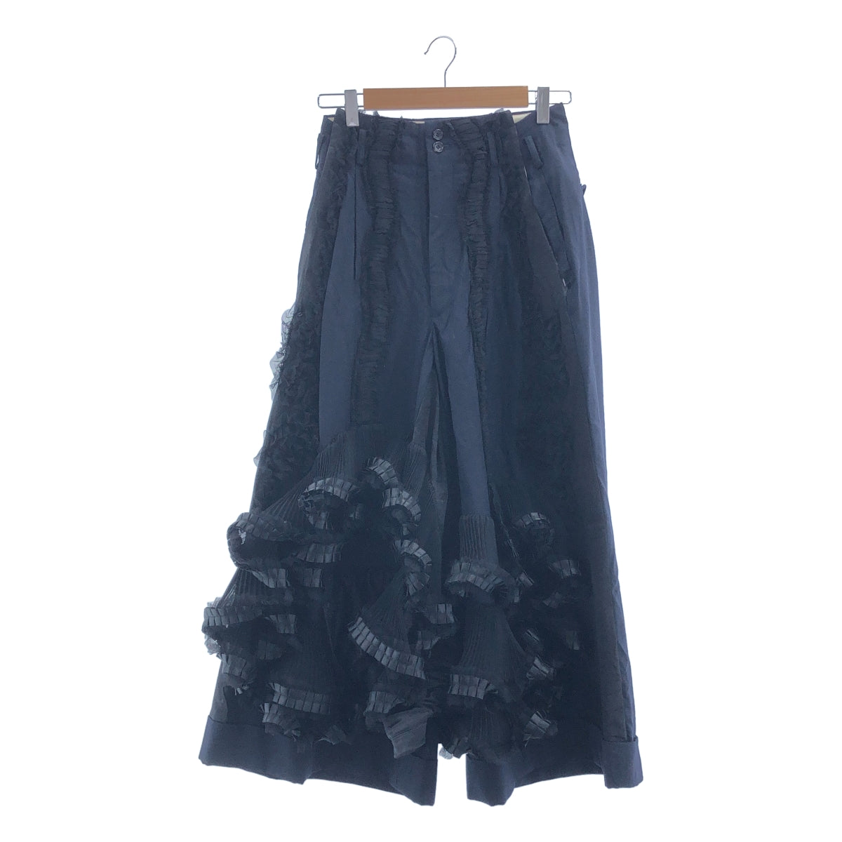 COMME des GARCONS / 콤데 갤슨 | 2006AW | 스트라이프 튤 개더 프릴 장식 와이드 팬츠 | SS |