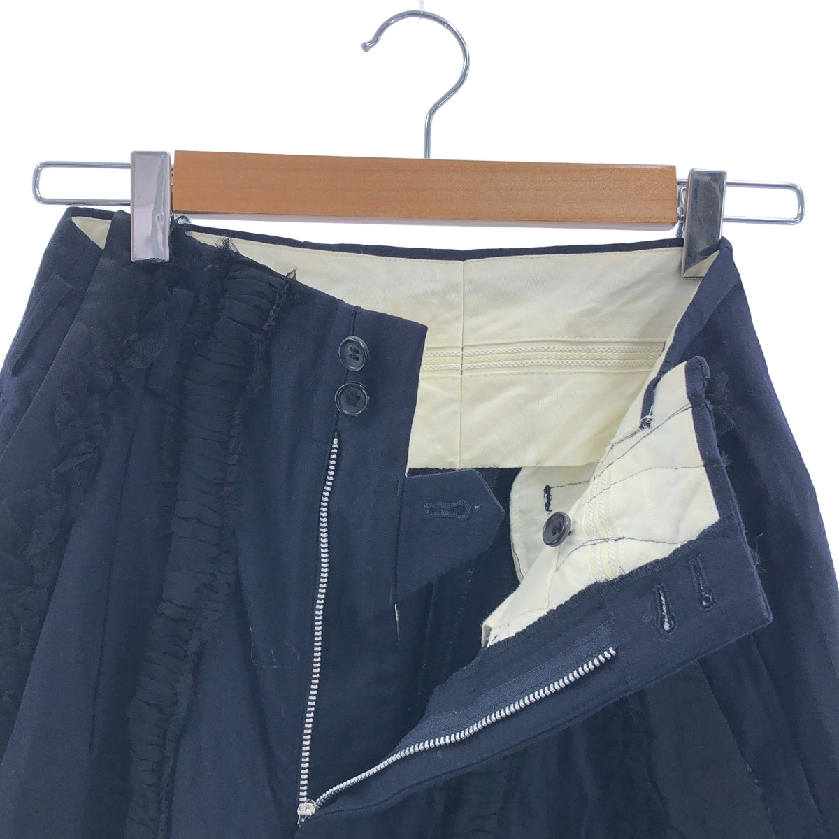 COMME des GARCONS / 콤데 갤슨 | 2006AW | 스트라이프 튤 개더 프릴 장식 와이드 팬츠 | SS |