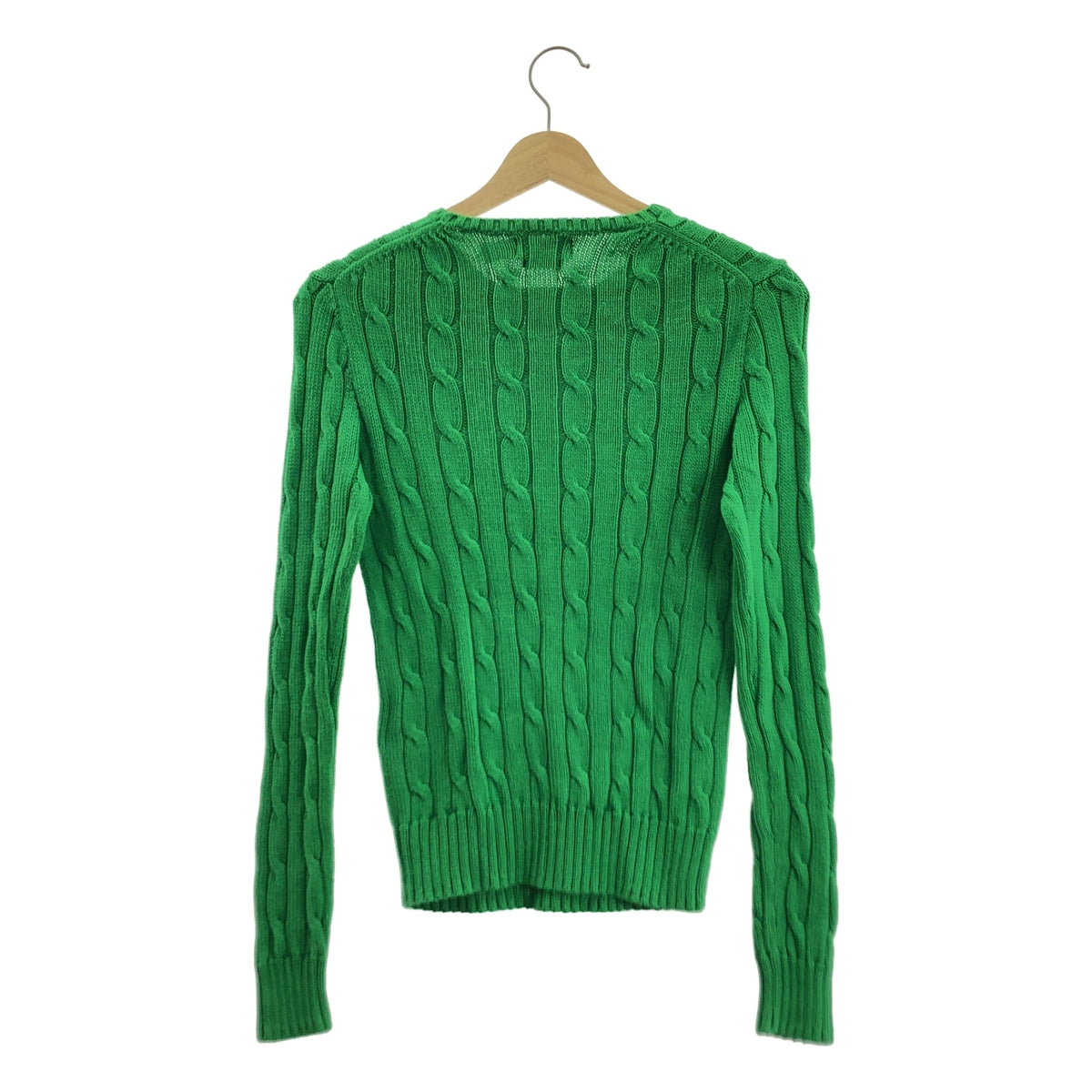 POLO RALPH LAUREN / 폴로랄프로렌 | 코튼 원포인트 포니 케이블 니트 스웨터 | S |