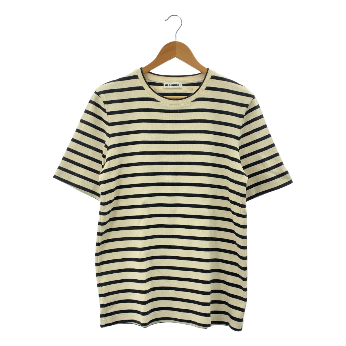 JIL SANDER+ / ジルサンダープラス | コットン ロゴパッチ ボーダーTシャツ | M | メンズ