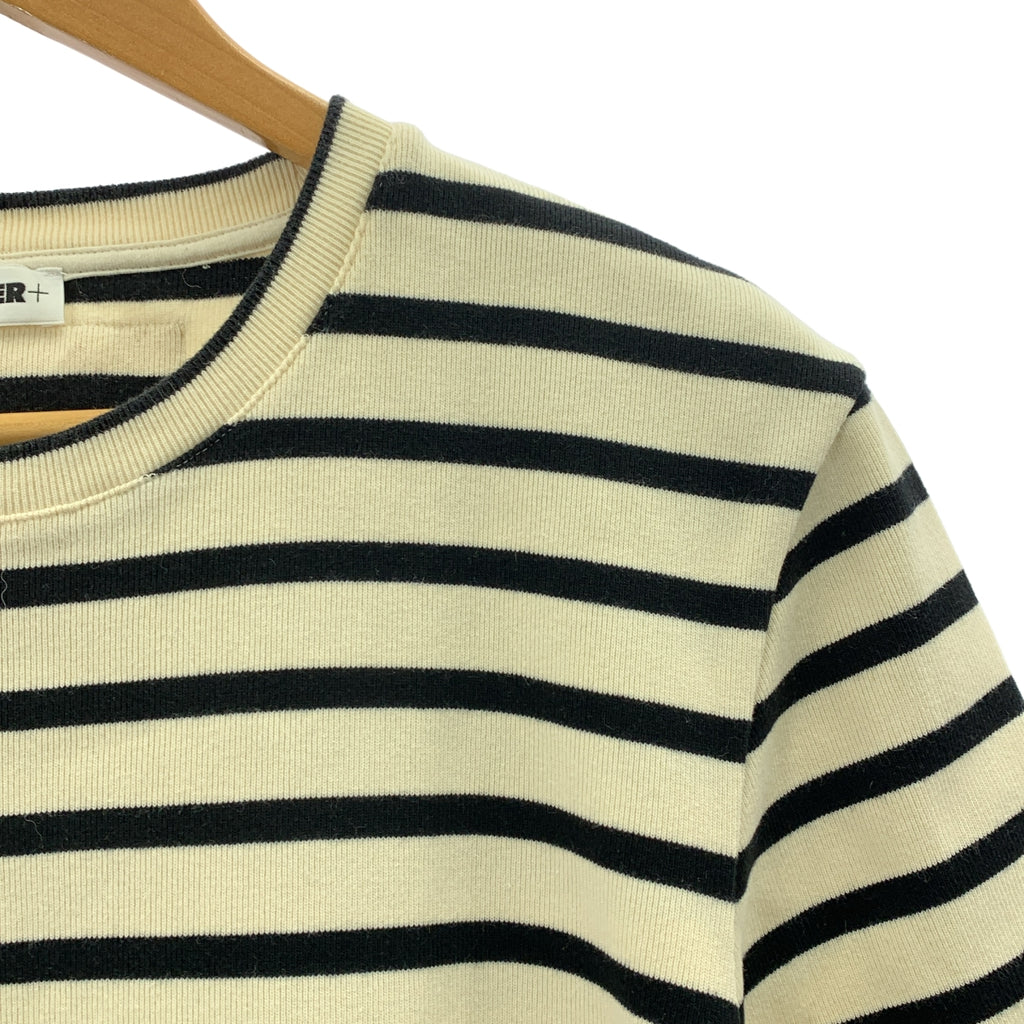 JIL SANDER+ / ジルサンダープラス | コットン ロゴパッチ ボーダーTシャツ | M | メンズ